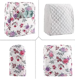Mixerhoes Keuken - Apparaathoes - Apparaten Beschermen - Met Opbergvakken - Voor 5-8 Liter - Bloemenprint — thumbnail 5
