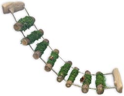Spider Rope Bridge, een massief houten klimbrug, een accessoire voor springende spinnenbehuizing, handgemaakt, een spinsprongplatform, gebruikt als decoratief accessoire voor kleine — thumbnail 1