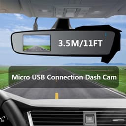 SnelShoppen - Micro USB Dashcam Voedingskabel 11FT, USB A naar Micro USB Oplaadkabel 24AWG voor Dashcams, Achteruitkijkspiegels en Achteruitrijcamera' — thumbnail 2