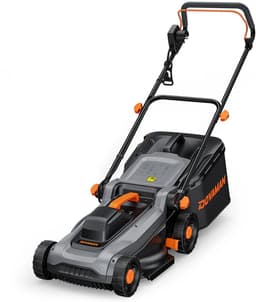 Zerova Elektrische Grasmaaier - Kooimaaier - handgrasmaaier - 40L Grasopvangbak - Opvouwbare Handgreep - 36cm Maaibreedte - Zwart — thumbnail 1