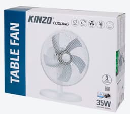 Kinzo, Tafelventilator, diameter 30 cm, Wit, 3 snelheden, 35W — thumbnail 2