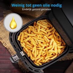 Airfryer 5,2 Liter XXL – Olievrij Heteluchtfriteuse – 9 Automatische Programma's – Digitaal Touchscreen – 2150W Zwart — thumbnail 5