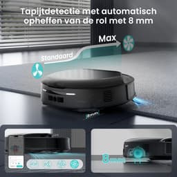 Lefant M5 robotstofzuiger met dweilfunctie – Zuigkracht van 18.000 Pa – Dweilsysteem dat automatisch 8 mm omhoog komt – Verboden zones – Inclusief automatisch reinigingsstation – Bedienbaar via smartphone — thumbnail 3