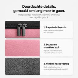 Sounix Koptelefoon Hoes - Harde Beschermcase voor JBL, Sony Koptelefoons - Waterafstotende Opberghoes met Draagband - Roze — thumbnail 4