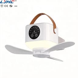 Ventilator Overal Bruikbaar - Timer - USB oplaadbaar 3 Licht en 3 Wind Sterkte - Ophanghaak - Afstandsbediening — thumbnail 5