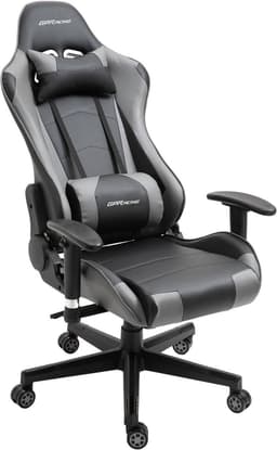 GPRacing Pro - Game Stoel - Gaming Stoel - Ergonomische Bureaustoel - Gamestoel - Verstelbaar - Gaming Chair - Zwart / Grijs — thumbnail 4