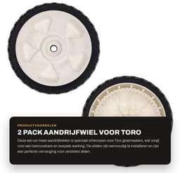 Aandrijfwiel Vervanging voor - 2 Wielen - Wielmaat 8" - Boring Maat 1/2" - Naafoffset 3/4" - Compatibel met diverse modellen - Maaiwiel — thumbnail 4