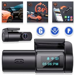 1080P WiFi-Dashcam Met 0,96 Inch Display En 170° Ultragroothoeklens - Nachtzicht WDR G-Sensor App-Bediening Loopopname 24-Uurs Parkeermodus - Zwart — thumbnail 1