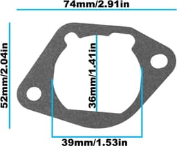 SnelShoppen - 4 Stuks Grasmaaier Luchtfilter Basispackings 2404114S Vervangingsonderdelen voor Grasmaaiers, 74mm x 52mm, Geschikt voor Exmark, John De — thumbnail 3
