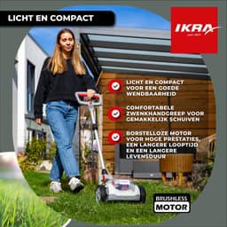 IKRA accu-eenhandmaaier ICHM 20 met mulchfunctie, incl. accu & oplader — thumbnail 4