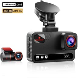 TERUNSOUL D016 Dashcam - 4K Ultra HD Voor & Achter (Dual Channel) - Inclusief 128GB SD-Kaart & GPS - Dash Cam Auto - Nachtzicht - USB-C - Parkeermodus — thumbnail 1