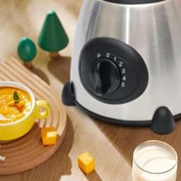 Keukenmixer met Molen - Foodprocessor Kruidenmolen - Maaltijden Bereiden - Afneembare Glazen Beker - 1.5 Liter - Zwart — thumbnail 3
