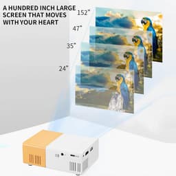 Mini projector 1080p Full HD - 100AnSi helderheid - auto-correctie - ideaal voor thuisbioscoop - ShopVlot — thumbnail 5
