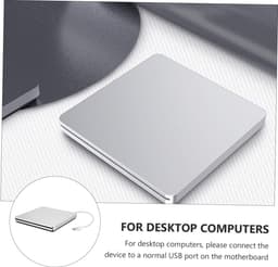 Externe Dvd Brander - Draagbare Schrijver - Data Back-up - Ultradun Ontwerp - 14.2 cm - Zilver — thumbnail 5
