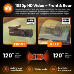 Dashcam 1080P HD - Voor- en achtercamera - Distraction-free design - Betrouwbare opname bij dag en nacht - ShopVlot — thumbnail 2