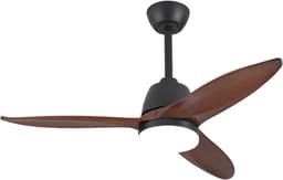 MIVRAY Plafondventilator Met Led Verlichting 106,68 Cm Massief Hout Zwart En Donker Notenhout Voor Woonkamer En Slaapkamer — thumbnail 5