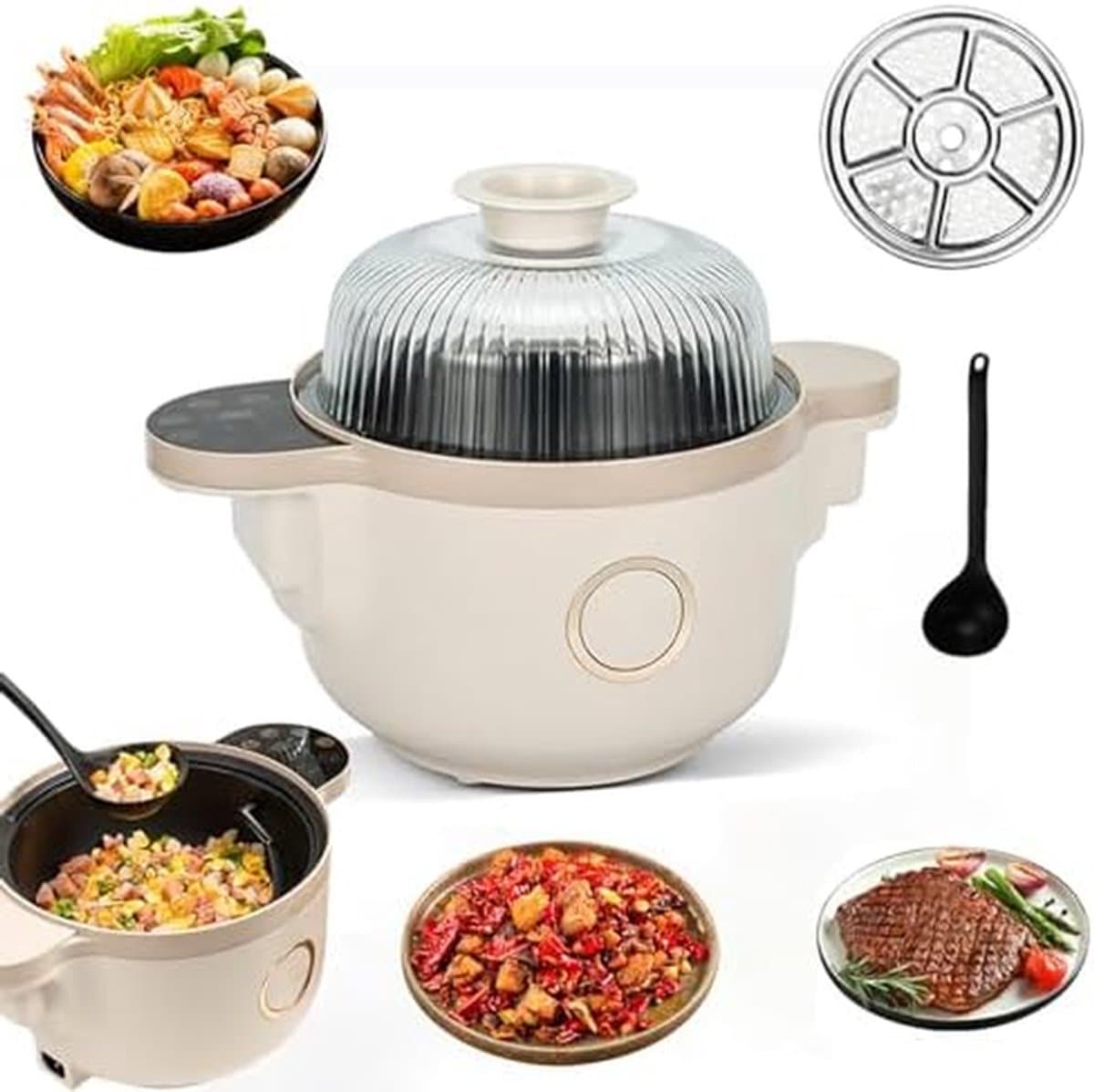 Automatische Kookmachine - Slimme Keukenmachine - Eenvoudig Koken - 360° Rotatie - 3.5L - Wit — afbeelding 1