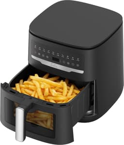Solis Airfryer Uno - 7L Inhoud - Heteluchtfriteuse met Kijkvenster en Onderwarmte - 10 Programma's - 2200 W - PFAS-vrij - Zwart — thumbnail 2