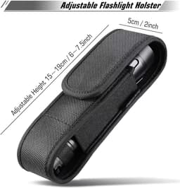 Holster, Molle Tactische Torch Cover Case Nylon Verstelbare LED Torch Pouch Geschikt voor 5" tot 7" Zaklamp voor Outdoor Camping Wandelen Jagen — thumbnail 5