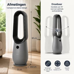 Stijlvolle en stille bladloze ventilator voor een aangenaam binnenklimaat — thumbnail 3