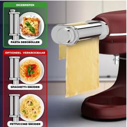 Deegmachine - Kneedmachine - Mixer met Kneedhaak - Rood - 38cm x 32cm x 24cm — thumbnail 5
