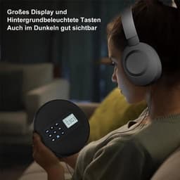 Draagbare cd-speler met luidspreker, lcd-achtergrondverlichting en AUX-ingang. Ondersteunt cd-, mp3- en usb-weergave en is geschikt voor luisterboeken, muziek, studeren, gebruik in de auto en op reis. — thumbnail 4