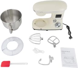 Keukenmachine - Roer- en kneedmachine - Bakken en mixen - LCD timer functie - 62 liter kom - Wit — thumbnail 5