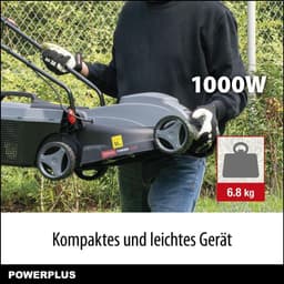Elektrische Grasmaaier - Tuinmachine Gazonmaaier - Gazon Onderhouden - Met Grasopvangsysteem - 320 mm Snijbreedte - Grijs — thumbnail 3