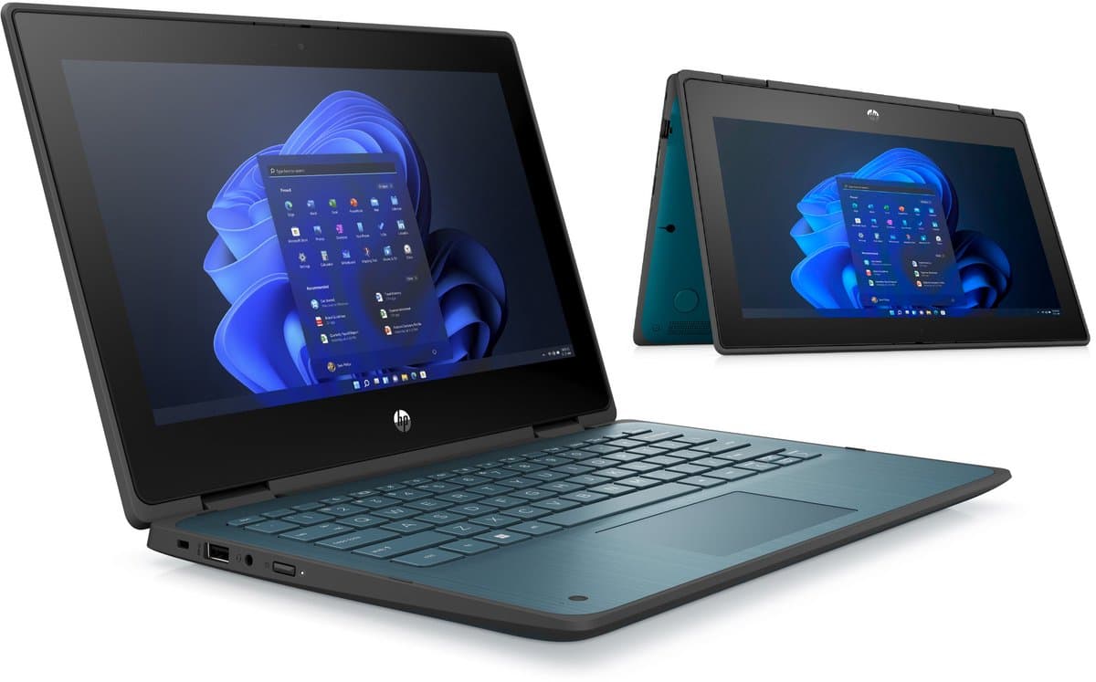 HP ProBook x360 11 G7 - Intel N6000- 8 GB - 256 GB SSD - 11.6 inch - Windows 11 - Laptop en tablet in 1 - QWERTY - Blauw — afbeelding 1
