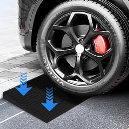 Oprijplaat, deurdrempel, rolstoelhelling, 90 cm x 8 cm x 1 cm, antislip oppervlak, rubberen oprijplaat voor kinderwagen, rollator, scooter, zuigrobot — thumbnail 5