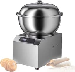 Deegmixer met Verwarming - Elektrische Deegmaker - Thuisbakken en Snacks - Olievrije en Stille Motor - 8L Capaciteit - Zilver — thumbnail 1
