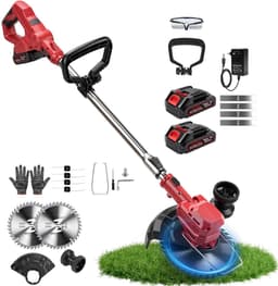 CRLYN® Grasmaaier Elektrisch - Grastrimmers met Accu - Rood — thumbnail 1