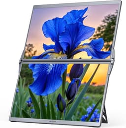 ARZOPA E1 Dual Portable Monitor - 2x 15.6 Inch Full HD IPS - Opvouwbare Dual Screen Laptop Monitor - USB-C & Mini HDMI - Aluminium — thumbnail 3