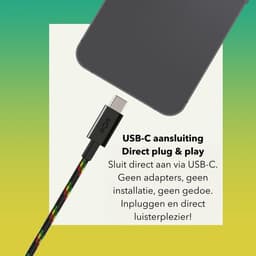 House of Marley Smile Jamaica USB C Oortjes met draad - Bedrade Oordopjes - Met Microfoon en 1knopsbediening - Eco Friendly Design - 9 mm Drivers - Knoopvrije Kabel - Rasta — thumbnail 3