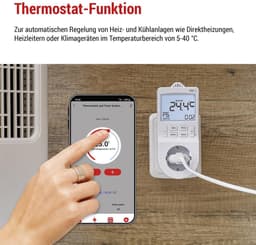 Slimme Slimme Thermostaat en Timer Stopcontact met App Bediening voor Verwarming en Koeling — thumbnail 3