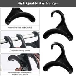 10 stuks handtas, kleerhangers, haken, kast, handtassenhouder, kledingkast PP handtashaken, opberghandtas, tashaken voor hangende rugzakken, schooltas, sjaal, riem — thumbnail 4