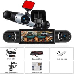 Casa Living Auto Dashcam - 4 Camera's - Full HD 1080P - GPS - Nachtzicht - Parkeerhulp - Bewegingsdetectie - 3,16 Inch IPS — thumbnail 1