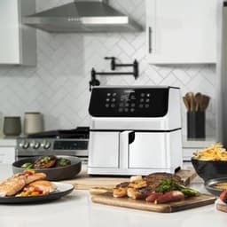 Airfryer - Heteluchtfriteuse - Gezond Frituren - Chef Edition - 6.2 Liter - Wit — thumbnail 2