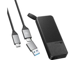 Externe SSD - Draagbare Opslag - Bestanden Overzetten - USB 3.2 Gen2 Snelheid - 2 TB - Zwart