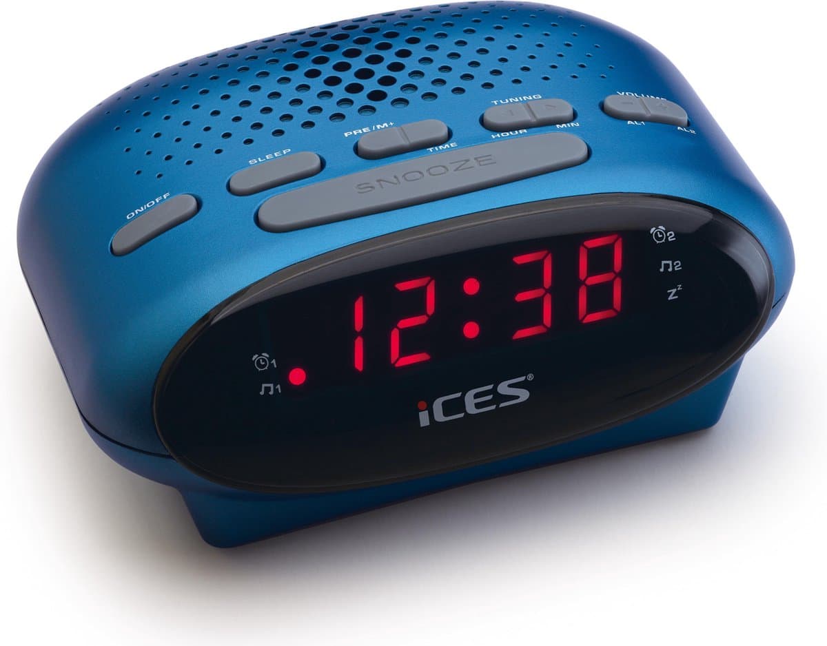 Ices ICR-210 - Wekkerradio - Blauw — afbeelding 1