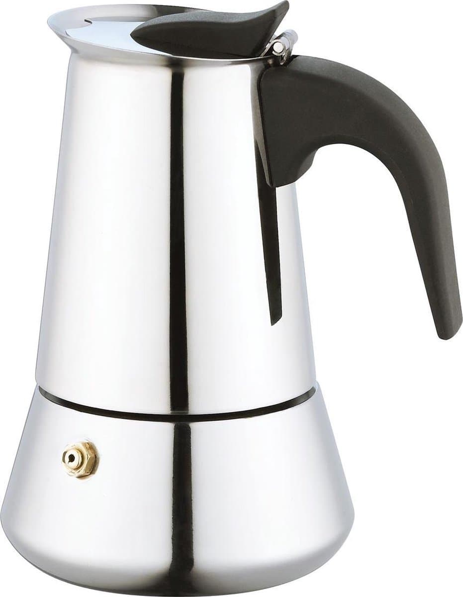 Koffiepot Italiaanse Espresso Maker INDUCTIE - 200ml - 4 kopjes - Moka Express Percolator 4 kops Roestvrijstaal - Palermo — afbeelding 1