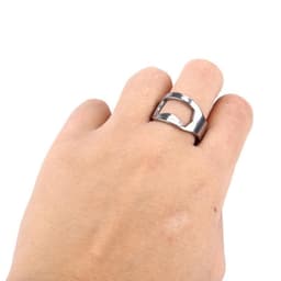 Ring stijl metalen bierfles & blikopener  binnendiameter: 2.2cm(Silver) — thumbnail 4