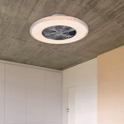 REALITY HARSTAD - Ventilator - Chroom - incl. 1x SMD 38 W - Afstandsbediening - Geintegreerde dimmer - Traploos instelbare lichtkleur - Niet geschikt voor externe dimmer - Slaaptimer - Geheugenfunctie - 3 snelheidsinstellingen - Zomer- en wintermodus — thumbnail 5