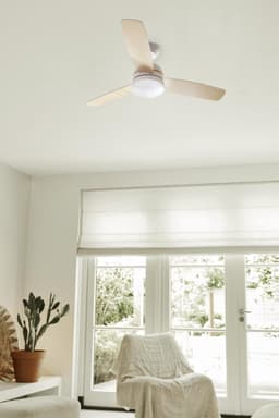 Evolar Plafondventilator met Verlichting - 122 cm - Stille Plafondlamp met Ventilator - Dimbaar Warm Wit Licht (LED) - Hout - EVO-CF48WWD — thumbnail 2
