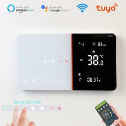 TechU™ Slimme Thermostaat Ease – Wit – Alleen voor Elektrische Vloerverwarming – App & Wifi – Google Home & Alexa – Persoonlijk programma instelbaar — thumbnail 1
