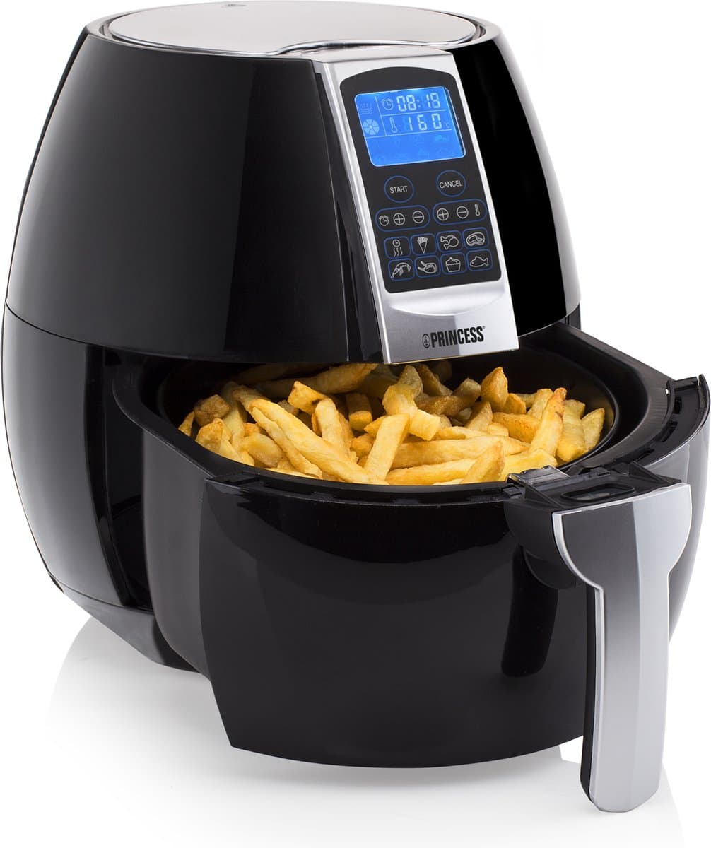 Princess Digitale Airfryer XL 182020 - Heteluchtfriteuse - 3.2 liter - 8 voorgeprogrammeerde programma’s - Inclusief grillrek - Zwart — afbeelding 1