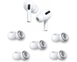 AirPods Pro Oordopjes Large Wit - 5 Paar (10 Stuks) - AirPods Pro Ear Tips Vervanging - Siliconen Oordopjes geschikt voor Apple AirPods Pro Noise Cancelling