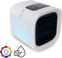 Emfyl Ultra Air Cooler Mini - 10 Uur lang koele lucht met 1 vol waterreservoir - LED moodlight met 7 kleuren - Portable aircooler - Ventilator - Hydro Cool technologie - Luchtkoeler — thumbnail 1