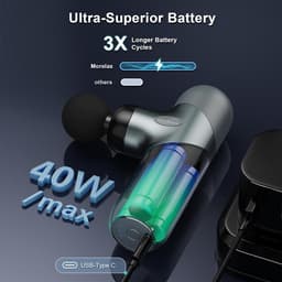 Ultralicht Mini Massagepistool - Diepe Spiermassage Apparaat 036 kg - 4 Snelheden Eénknop-instelling — thumbnail 3