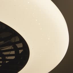 Brilliant Salerno - Plafondventilator - Met verlichting - LED 48W - 3000K-6500K - 58cm - Dimbaar - Zwart - Zeer stil — thumbnail 3